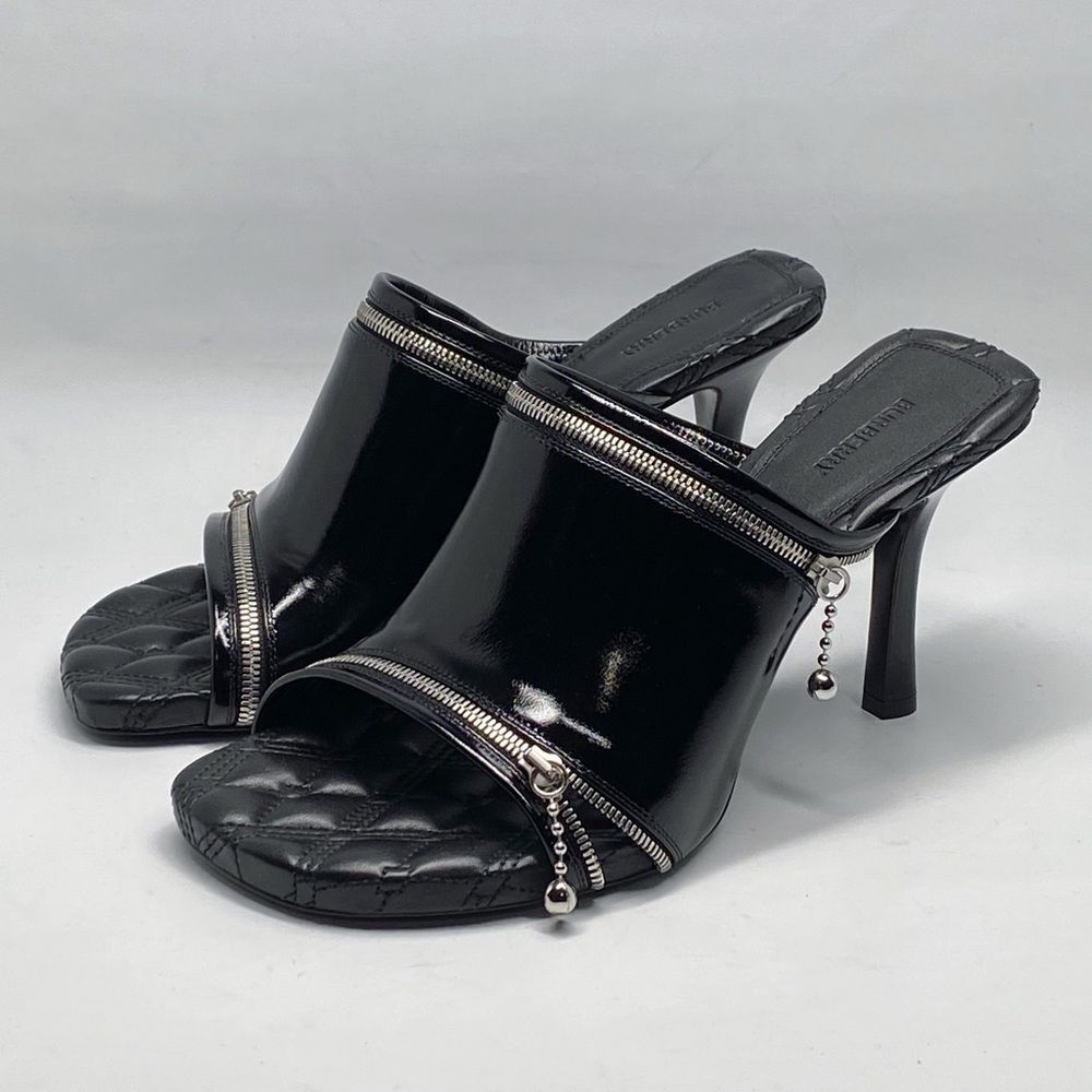 Burberry Peep High Heel Slide Sandals size 39 - Picture 3 of 12